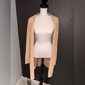 Barefoot Dreams Tan Open-Front Sweater, New With Tags